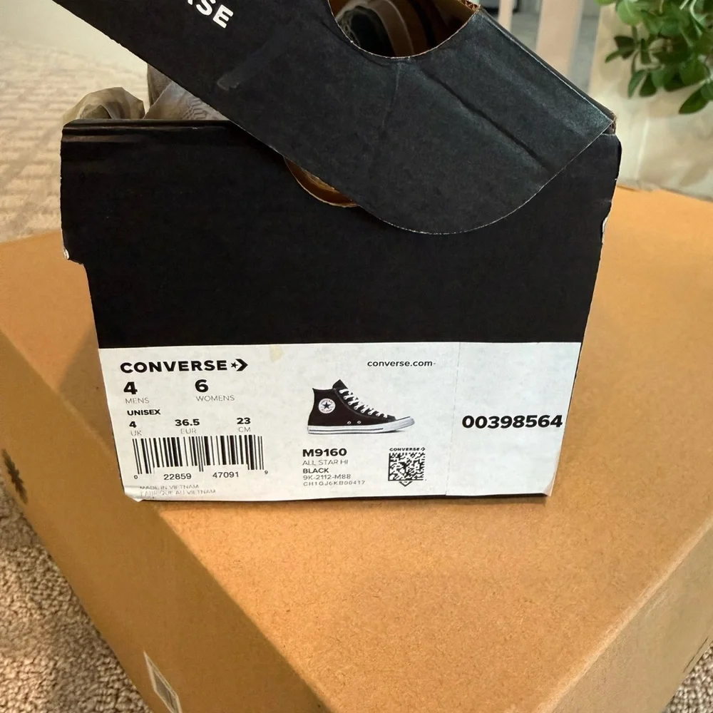 Converse Black Canvas High-Tops - Picture 2 of 5